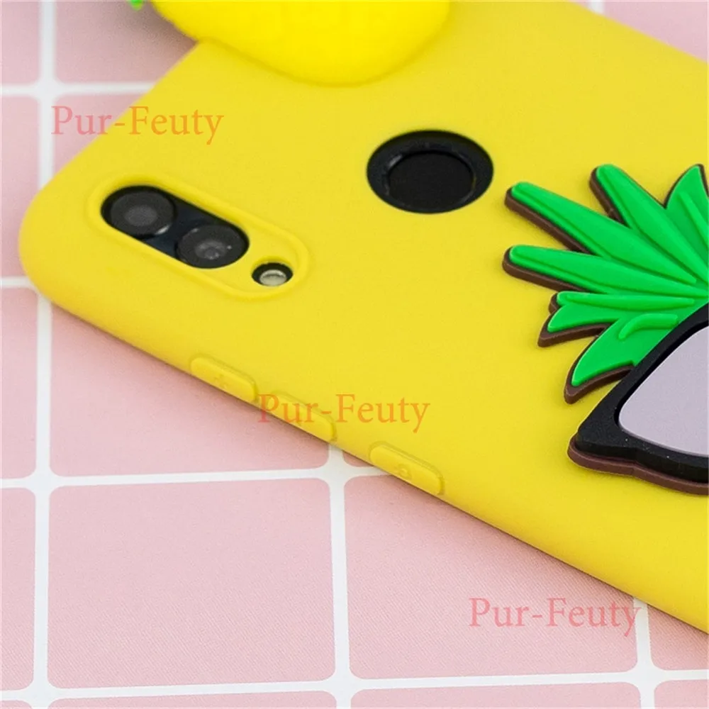 Чехол для huawei P Smart POT LX1 LX1AF LX3 милый 3D мороженое Единорог панда кактус фрукты мягкий Силиконовый ТПУ для Honor 10 Lite