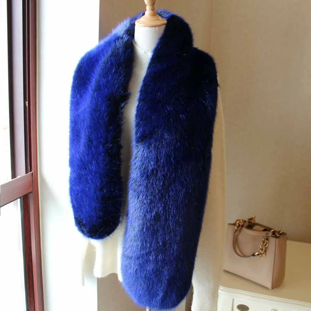 FIRSTTO стильный 7 видов цветов мохнатый искусственный Лисий мех теплый длинный шарф
