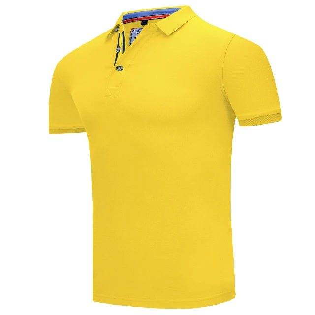 Брендовая быстросохнущая рубашка для гольфа для мужчин/wo Мужская дышащая спортивная рубашка поло для гольфа тренировочная одежда Спортивная Мужская рубашка поло S-4XL - Цвет: yellow