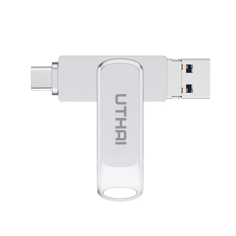 UTHAI T81 USB 128 3 в 1 U флэш-накопитель Type-C Microsd Гб Многофункциональный металлический 64