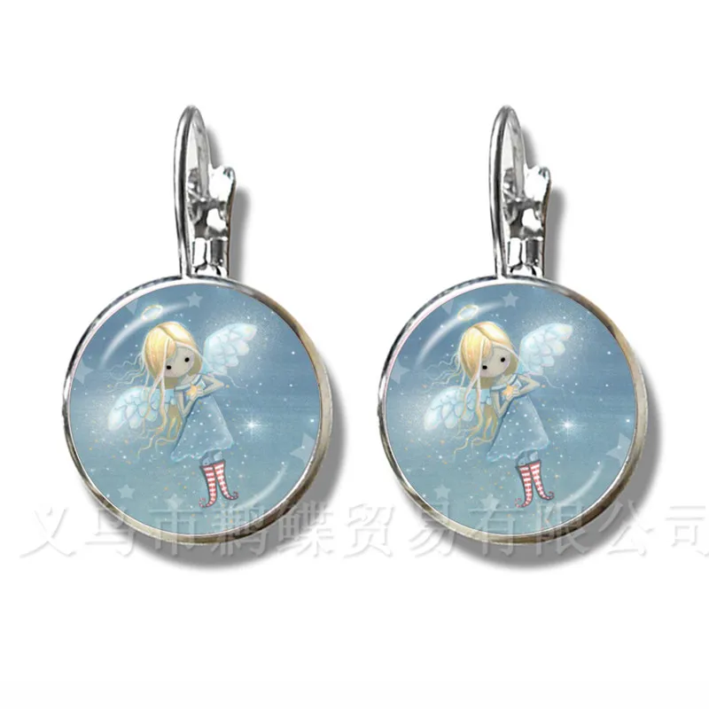 2018 новые рождественские серьги милые Мультяшные посеребренные серьги-гвоздики