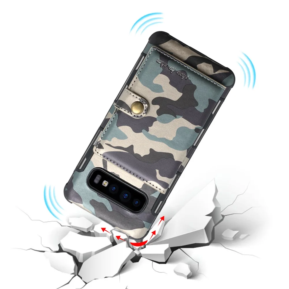 Camouflage Wallet Case Slide Card Phone For Samsung Galaxy S10 S10Plus S10Lite NOTE9 NOTE8 S8 S8Plus S9 S9Plus | Мобильные телефоны