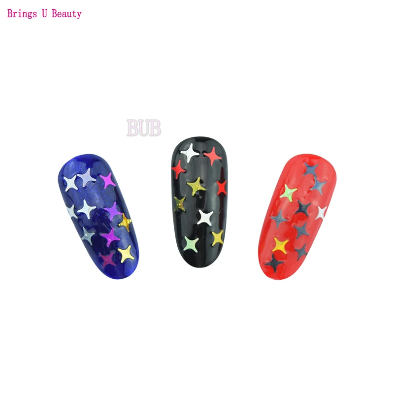 1 коробка 12 видов цветов Blingbling Stars украшения для ногтей блестки хлопья мишень