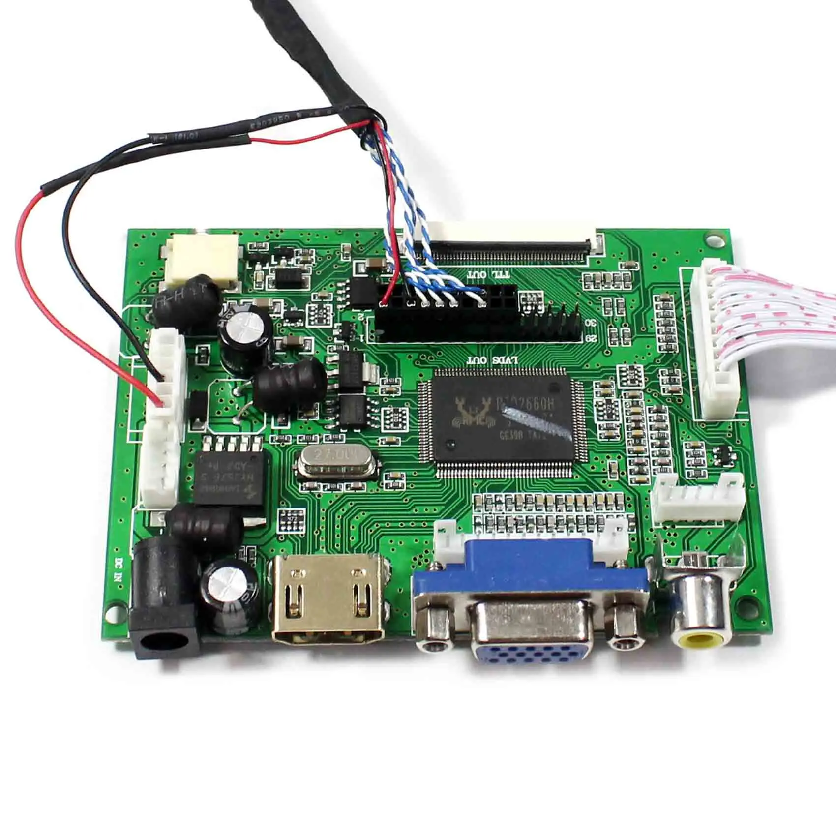 H DMI + VGA 2AV ЖК-дисплей драйвер платы LVDS Tcon с 5 6 дюймов 640X480 AT056TN53-V1 Экран | Электроника