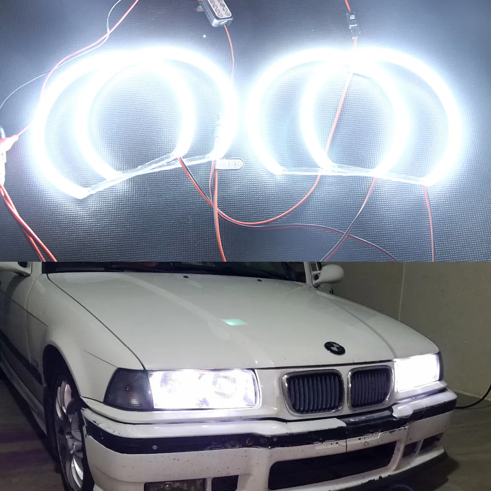Фары с ангельскими глазами для автомобилей BMW E46 E36 E39 E38 5 серия 4x131 мм|angel eyes headlight|for