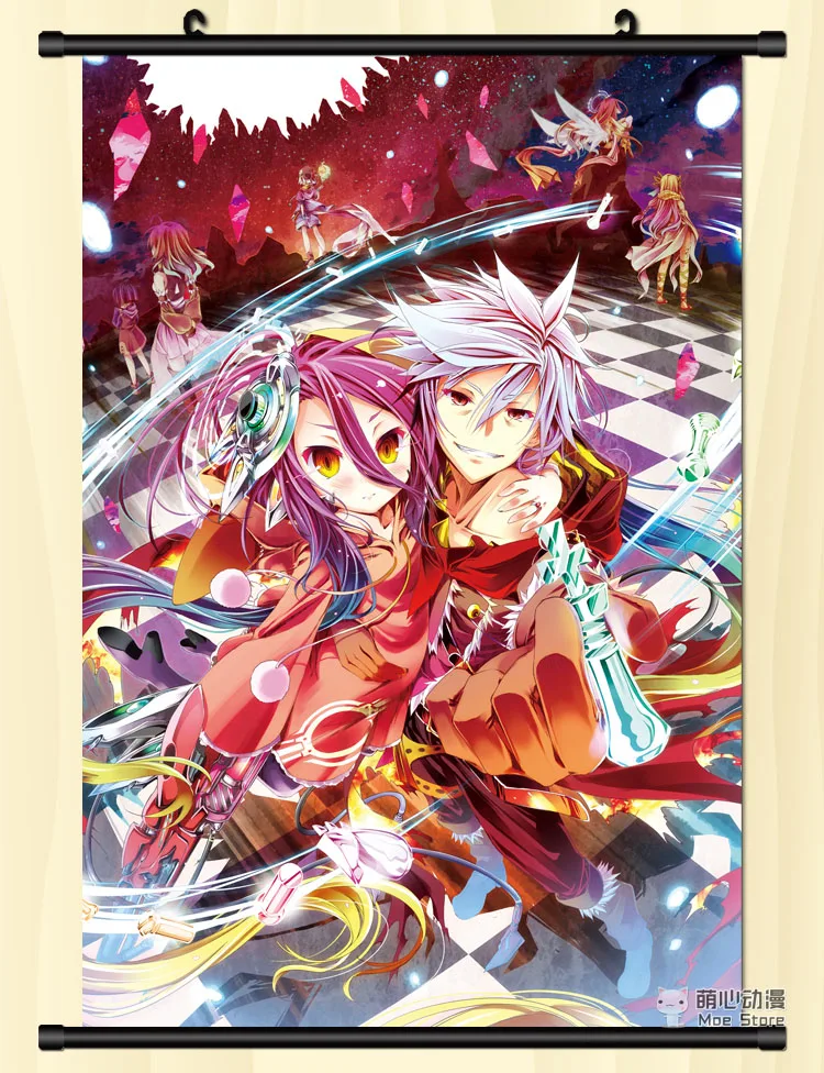 Аниме NO GAME LIFE Sora & Fil Nilvalen Kurami Zell Stephanie Dola Shiro Hatsuse Izuna домашний Декор настенный