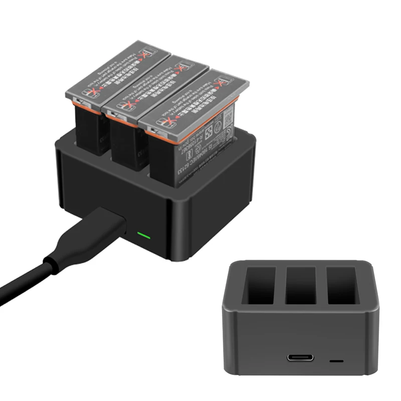 Charger Charging 3 Slots Portable Accessories for OSMO Action Camera Battery NK-Shopping | Электроника