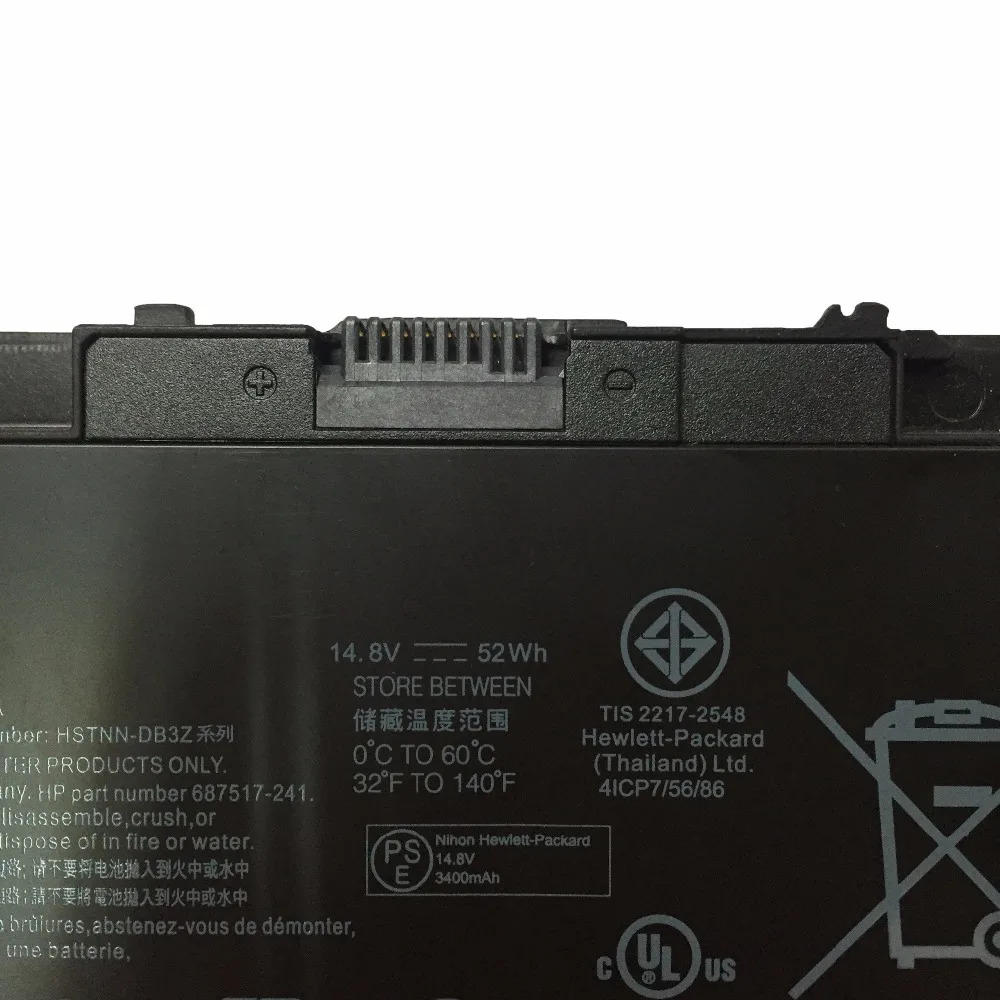 14 8 в 52 Втч BT04XL новый оригинальный аккумулятор для ноутбука HP EliteBook Folio 9470 9470M Series