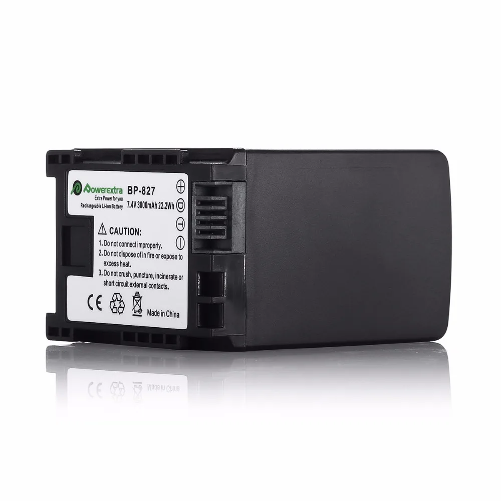 Powerextra BP-827 3000 мА/ч 7 4 в Li-Ion Батарея для Canon VIXIA HF20 HF21 HF200 HF G10 Аккумуляторы цифрового