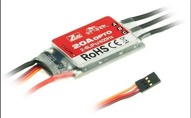 

ZTW Spider Series 2-6S 20A OPTO ESC -SimonK для многовинтового коптера