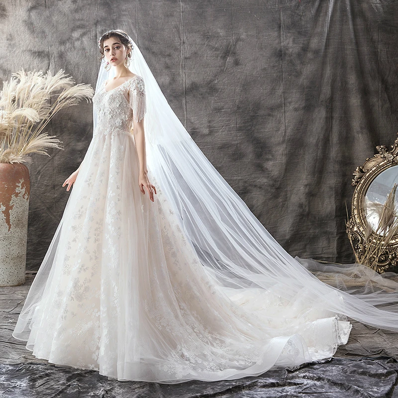 Элегантное белое свадебное платье He's Bride сексуальное с v образным вырезом со