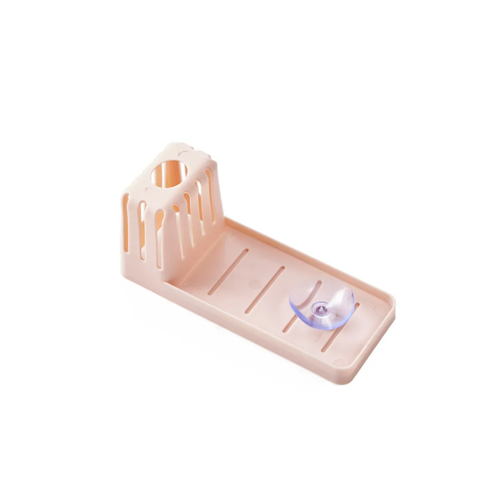 Pink Kitchen Sponge Drain Holder Suction Cup Sink Shelf Soap Sucker Storage Rack Basket Wash Cloth Or Toilet Soap Shelf Storage Shelf - Цвет: Pink