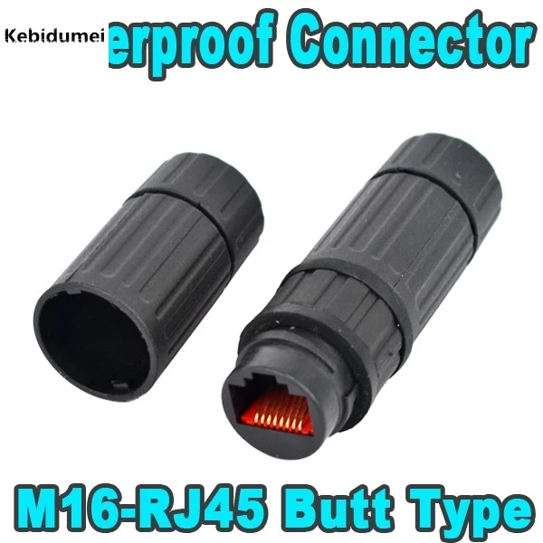 Kebidumei 5pcs Ethernet LAN Network Cable Wire M16 RJ45 Waterproof Connector Adapter Plug Socket Rating IP68 | Компьютеры и офис