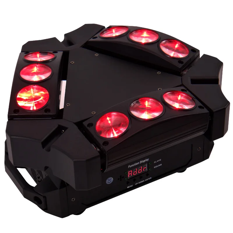 Высокое качество LED Паук 9X10W движущийся головной свет RGBW 4в1 луч света для