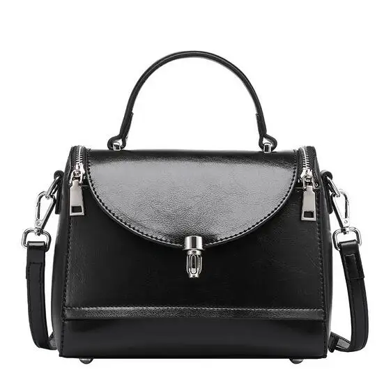 2018 Модная женская сумочка из вощеной кожи докторская сумка маленькая мессенджер