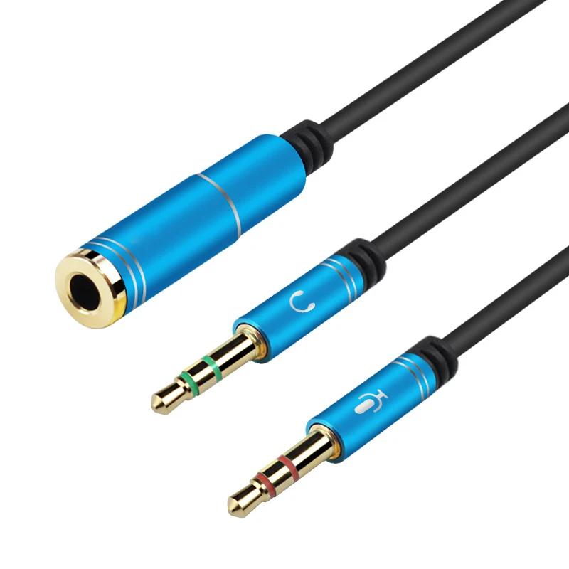 3.5mm Headphone Stereo Audio Mic Y Splitter,3.5 mm Audio + Microphone to 4 Pole Jack Aux Adapter for 4 pin 3.5mm Plug Earphone
3.5mm Headphone Stereo Audio Mic Y Splitter,3.5 mm Audio + Microphone to 4 Pole Jack Aux Adapter for 4 pin 3.5mm Plug Earphone