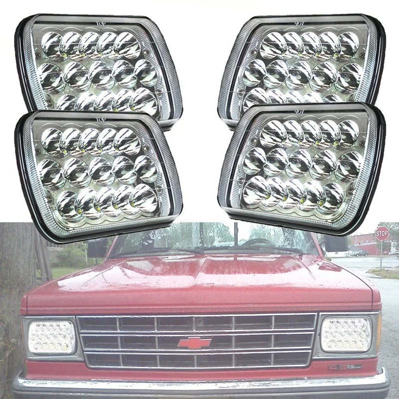 4 шт. 7x6 светодиодный фар море луч замена HID Xenon H6014 H6052 H6054 5x7 Автомобильный для джипа