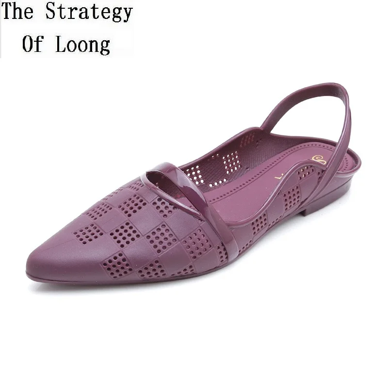 Летние модные женские открытые пляжные сандалии с острым носком и ремешком на