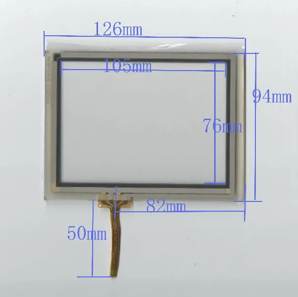 

5 "4-wire resistive touch screen control panel TR4-050-04, 126 * 94 glass 3 mm thick