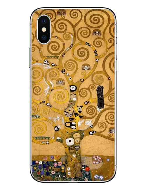 Gustav Klimt The Kiss Art Painting Phone Чехол для iPhone 6 6s Plus 7 5 5S SE X 8 джинсовый жесткий чехол