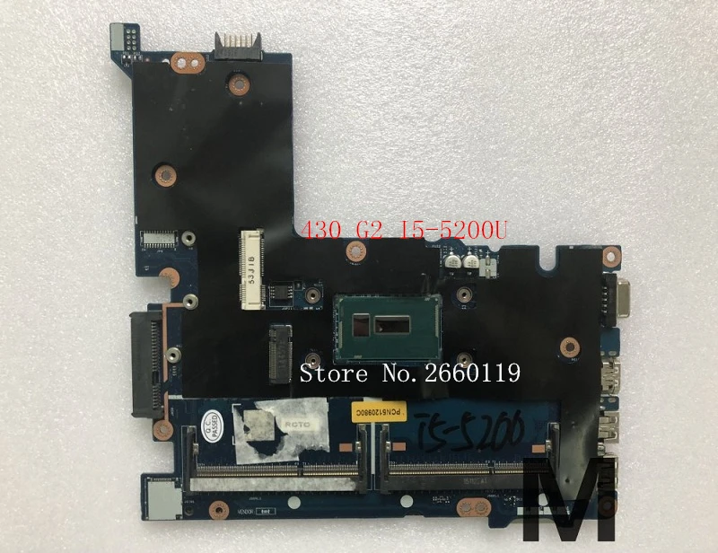 Материнская плата для ноутбука 430 G2 I5 5200U 798061 601 001 501 полностью