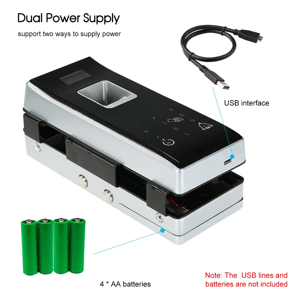 Биометрический Дверной замок с отпечатком пальца для стеклянной двери дверной