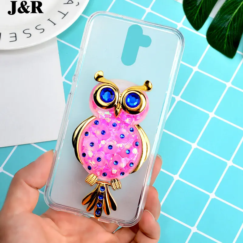 For Doogee BL12000 Case Silicon Cover cases doogee BL 12000/BL12000Pro Bags Cute Animal Owl Glitter Liquid Quicksand Shell |