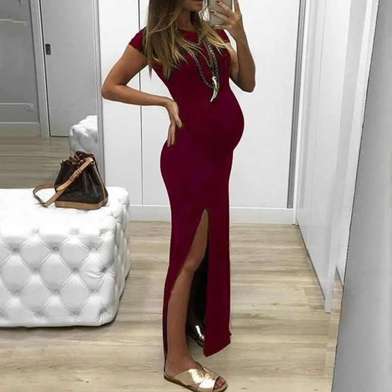 2019 NEW ARRIVAL Summer Pregnant Women Sundress Dress Maternity women's Short Sleeve Pregnancy Clothes | Мать и ребенок