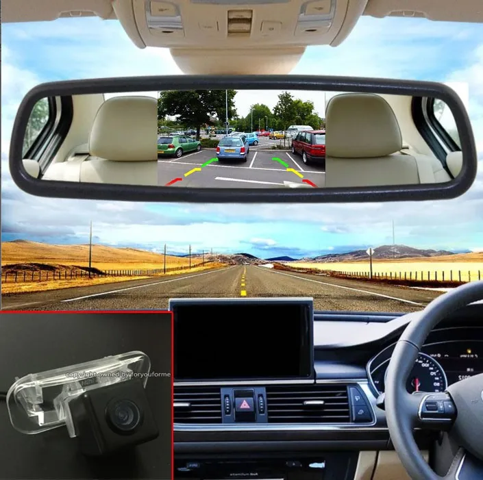 5-дюймовый автомобильный зеркальный монитор комплект камеры заднего вида для MB