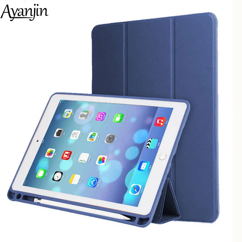 ГОРЯЧАЯ искусственная кожа умный чехол для Apple iPad Pro 12 9 2017 с карандашом Мягкий