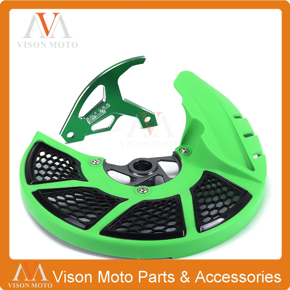 

Front and Rear Brake Disc Rotor Guard Cover Protection For KAWASAKI KX250 2006 2007 KX250F KX450F 2006-2017 KLX450R 2008