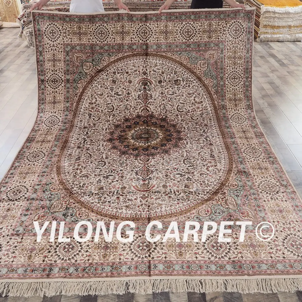 YILONG 8'x10' турецкие шелковые коврики классические традиционные ручной работы