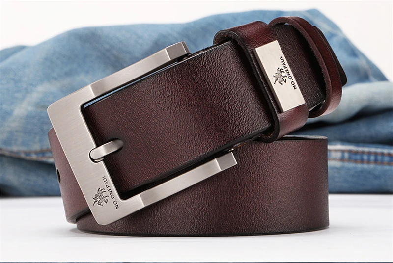 NO.ONEPAUL buckle men belt High Quality cow genuine leather luxury strap male belts for men new fashion classice vintage pin