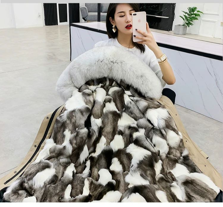 OFTBUY, пальто с натуральным мехом, зимняя куртка, Женская длинная парка, натуральный Лисий мех, толстая теплая верхняя одежда, отстегивается, уличная одежда, бренд класса люкс