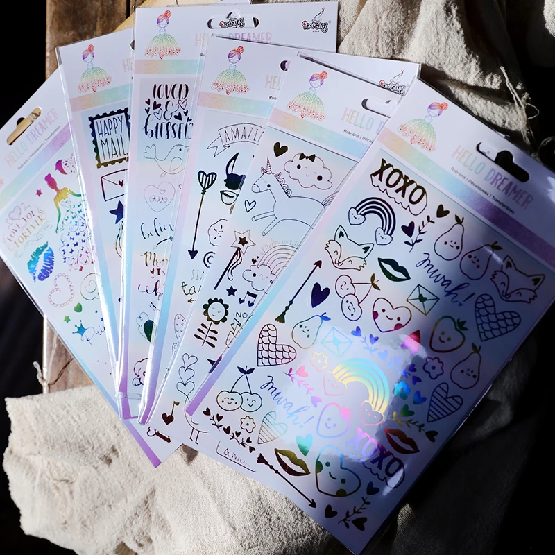 Лазерный скребок серии наклеек для скрапбукинга счастливый