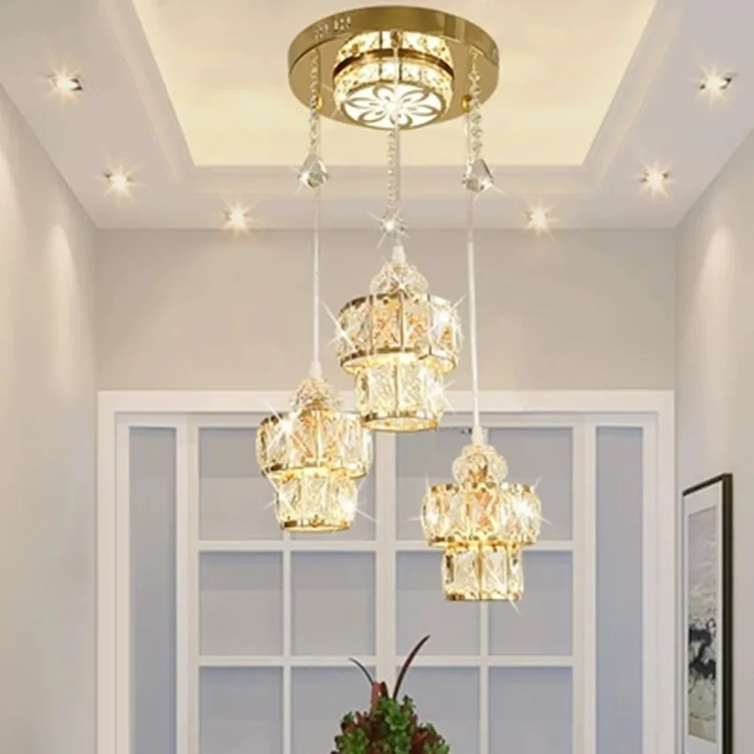 Светодиодный хрустальный подвесной светильник для ресторана современный