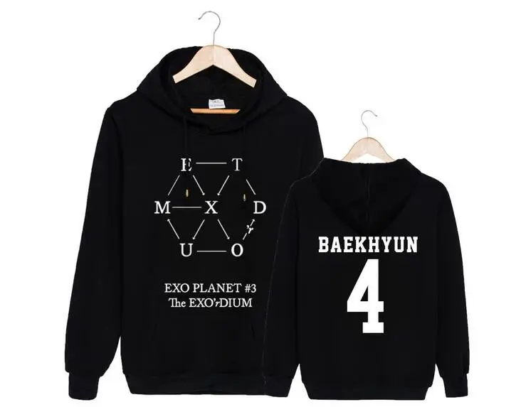 Эксо концерт эксо планета 3-й экзо'натрий член имя печати пуловер толстовки kpop