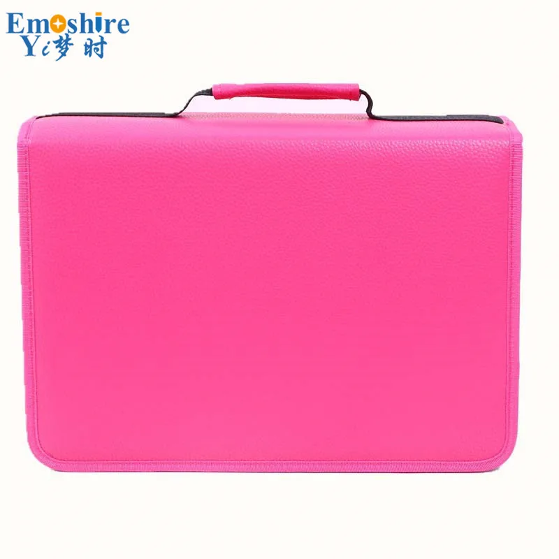 168 Holes Pink Новинка из искусственной кожи 48/80/120/168 отверстия Mark ручка мешок большой Ёмкость Карандаш Чехол сумка для живописи маркер сумка для хранения для студентов художественных B312 - Цвет: 168 Holes Pink