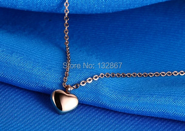 Женское ожерелье с подвеской в виде сердца из нержавеющей стали