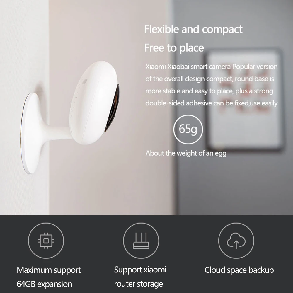 Xiaomi Mi Цзя Xiaobai Интеллектуальные камеры 720 P HD беспроводной WiFi инфракрасная