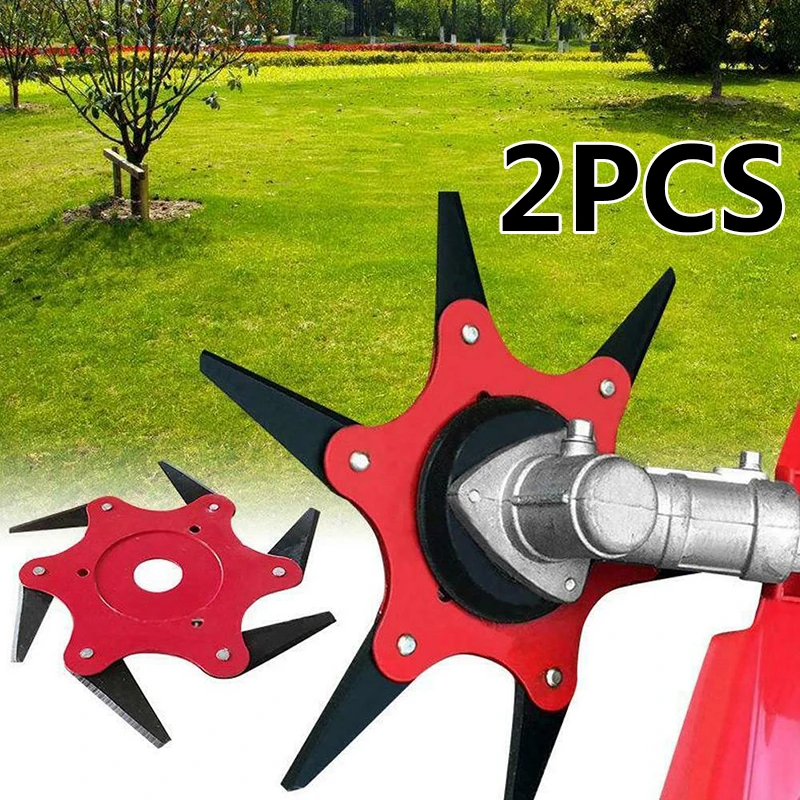 6 зубная садовая газонокосилка лезвие марганцевая сталь трава Триммер-кусторез