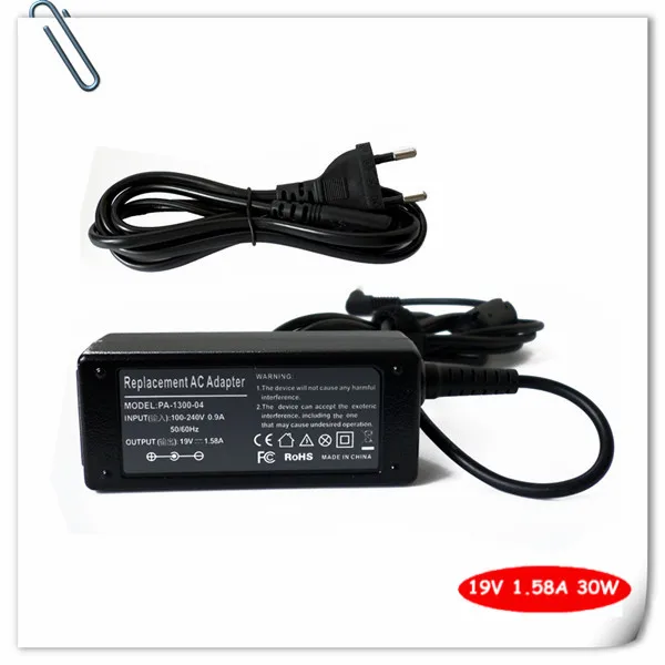 

AC Adapter Power Supply Cord For DELL PP19S PP39S PP40S 10V 9N 19V 1.58A 30W 5.5mm*1.7mm Laptop Charger Plug