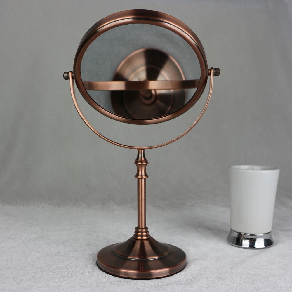 Красное бронзовое зеркало для ванной комнаты с увеличением 1X 3X HD стекло