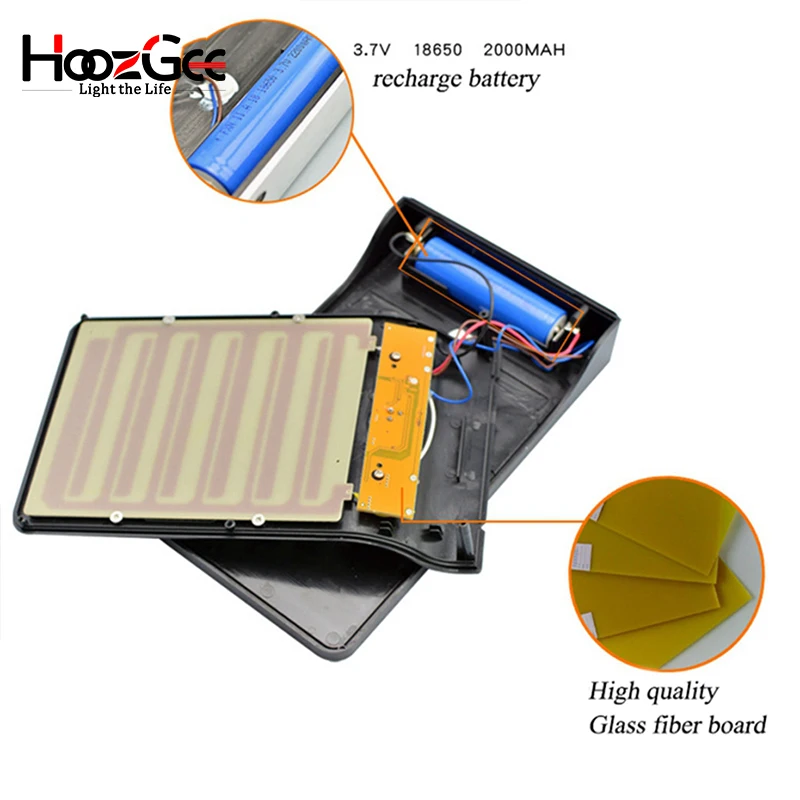 HoozGee открытый настенный светильник солнечный уличный светильник PIR датчик движения садовый светильник ing 450LM 36 светодиодный фонарь для безопасности
