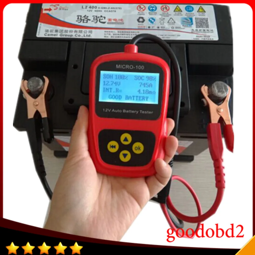 12V автомобиль Батарея тестер MICRO 100 нагрузкой цифровой проводимости и