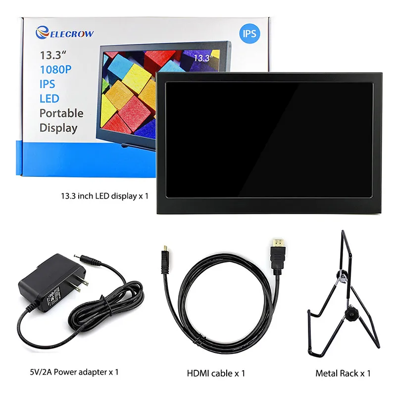 Электрический 13,3 дюймов 1080P ips портативный светодиодный дисплей двойной HDMI экран компьютерный монитор для Raspberry Pi PS3 PS4 xbox игровые устройства