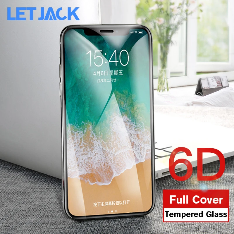 6D полное покрытие краев Защита экрана для iPhone 7 8X6 S Plus закаленное стекло 6 8
