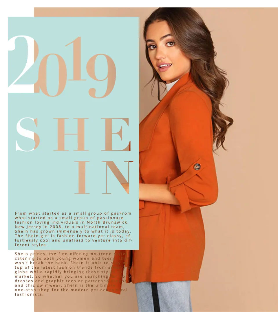 SHEIN Укороченный Плащ С Поясом И Пуговицами, Жакет С Длинным Рукавом, Легкое Двубортное Пальто