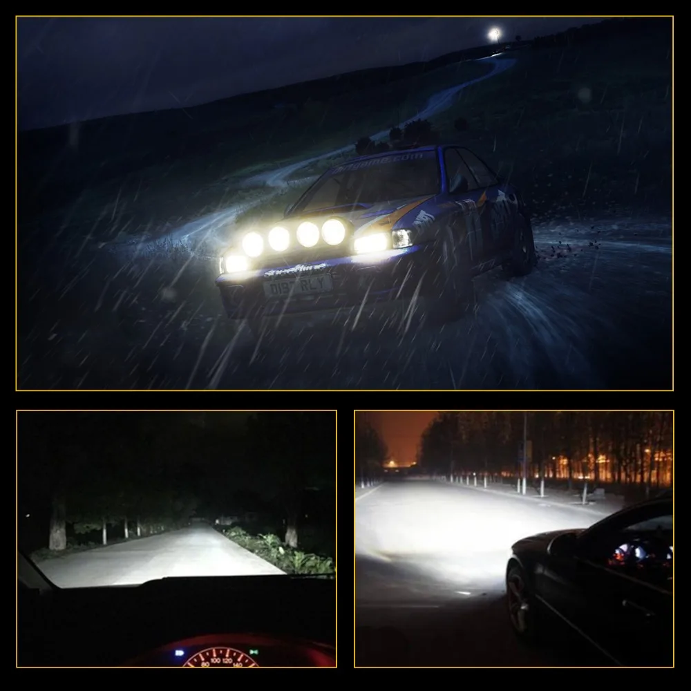 Авто светодиодный светильник 12В автомобилей головной лампочка H1 H3 H11 H4 H7 9005 9006 HB3