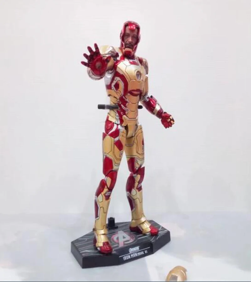 HA CONDOTTO LA Luce HC Железный человек Марка MK 42 ROSSO x ORO ПВХ фигурка Da Collezione модель игрушки